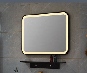 Hotel In Metallo Nero <span class=keywords><strong>Cornice</strong></span> di Tocco LED <span class=keywords><strong>Bagno</strong></span> <span class=keywords><strong>Specchio</strong></span> cosmetico con Luci - Product Image 4