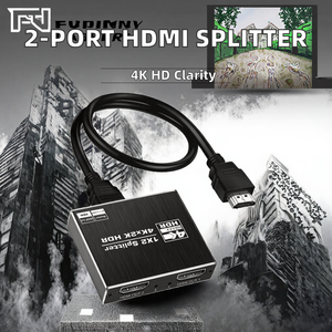 Répartiteur HDMI2.0b en alliage d'aluminium, 2 ports, 1 entrée 2 sorties, scalaire pour affichage double moniteur, HDCP2.2, Xbox, PS4 - Product Image 2