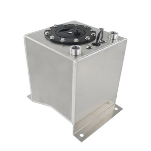 PQYRACING Aluminum Fuel Tank 10L <b>Polished</b> For <b>Car</b> Modification Universal Fit - Product Image 2