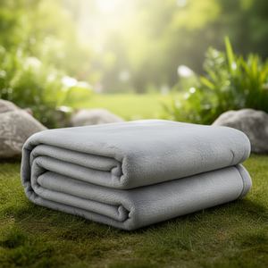 Coperta Tinta Unita Erpsl 220x240cm 270g con Etichetta Lavabile e Confezione Trasparente Grigia - Product Image 3