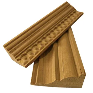 Recon teak hout hoek plafond molding beton muur moulding