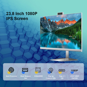 PC <span class=keywords><strong>de</strong></span> jeu LCD 23.8 pouces <span class=keywords><strong>de</strong></span> haute qualité Full Intel Core I3 I5 I7 Setup avec 8 Go 16 Go <span class=keywords><strong>de</strong></span> RAM 1 To Barebone All in One AIO Computers - Product Image 4