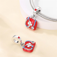 Perles breloques DIY pour bracelet, thème Trousse de premiers secours et Dents, accessoires pour enseignants