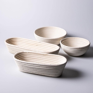 Natural Rattan for <b>Bread</b> Proofing <b>Basket</b> for Sourdough Baking Handmade Dough Rising Linen Liner Eco-Friendly Dishwasher - Product Image 1