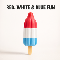 Jouets Squishy en Mousse Souple Texture Cannelée, Goûter Rétro Patriotique Rouge Blanc Bleu, Style Nostalgique Bomb Pop