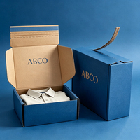 Boîtes d'expédition en carton ondulé personnalisées avec logo, bande déchirable, imprimées en couleur, auto-adhésives, avec fermeture éclair, pour maquillage et chapeaux
