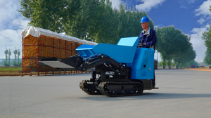 รถตักดินขนาดเล็กแบบมีล้อตีนตะขาบ ได้รับการรับรองมาตรฐาน CE สำหรับงานนอกพื้นที่  สามารถบรรทุกเองได้  ความจุถัง 20 ลิตร  เครื่องยนต์ดีเซล/เบนซิน - Product Image 5