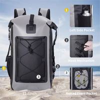 Sac étanche robuste en PVC avec sangle de poitrine et sifflet de sécurité pour la pêche en mer et le rafting, sac de rangement anti-fuite