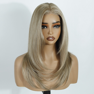 วิกผมสังเคราะห์ลูกไม้ด้านหน้าแบบไม่มีกาวทนความร้อนมีเส้นใยเปิดวิกผมสังเคราะห์ไร้กาวต่อการดึง HD จากสวิส - Product Image 2