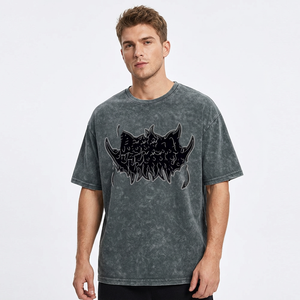 Oversized Men's <b>T</b>-<b>Shirt</b> Short Sleeve O-Neck Streetwear Jersey Cotton Printed Letter Pattern Front Logo Breathable Fit Tees - Product Image 1
