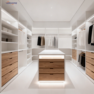 Système de garde-robe walk-in gris moderne personnalisé | Meubles de chambre à coucher de luxe personnalisation complète de la - Product Image 4