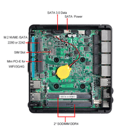 Serveur réseau Quad Core J6412 J4125 In-tel I225V 4 NIC 2.5G Gigabit Ethernet, RS232 RS485, 4G Lte, pare-feu, passerelle Pfsense, routeur