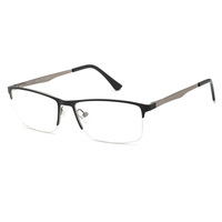 TSR0002 Montures de lunettes unisexes carrées à monture complète en acier inoxydable, anti-lumière bleue, motif à carreaux, lunettes de lecture pour tous les visages