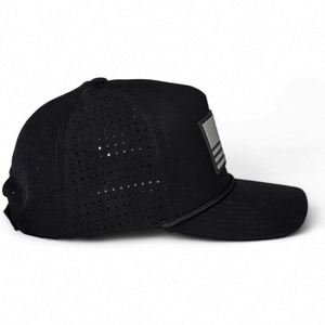 หมวกเบสบอลปีกโค้ง 5 ชิ้น ผลิตตามสั่ง ขายส่ง ทำจากโพลีเอสเตอร์ ตัดด้วยเลเซอร์ พร้อมปักลายปะแบบทอ และเจาะรูเพื่อเพิ่มประสิทธิภาพการระบายอากาศ - Product Image 5