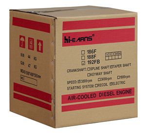 Hi-earns Brand 192FBE 3600rpm air <strong>Cooled</strong> Thread Shaft Electric diesel <strong>Engine</strong> - Product Image 6