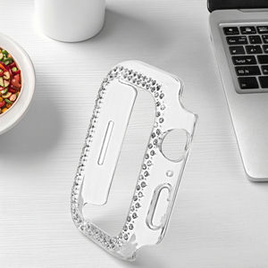 เคสนาฬิกาใสสำหรับ Apple Watch,เคสฝาครอบสำหรับ Apple Watch Series <span class=keywords><strong>7</strong></span>ขนาด41มม. 45มม. ประดับพลอยเทียมเป็นประกายวิบวับ - Product Image 4