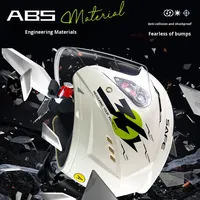 Casque de moto électrique certifié 3C en ABS 3/4 avec double visière, design chaud pour l'hiver et toutes saisons, pour femmes et hommes