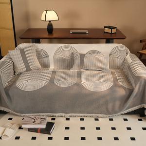 Funda de Sofá Moderna Estilo Escandinavo, Poliéster Resistente, para Todas las Estaciones, Color Gris Café Verde Tono Piel - Product Image 2