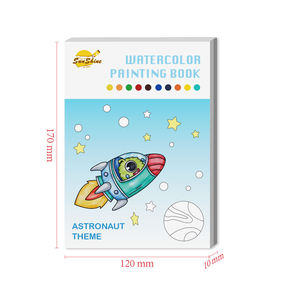 <span class=keywords><strong>Livre</strong></span> de coloriage à l'eau sur le thème de l'espace pour enfants, format poche, sans dégâts, avec pinceaux, kit artistique éducatif - Product Image 6