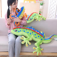 Bantal Boneka Kadal Gecko 3D untuk Teman Tidur, Isi Kapas PP, Hiasan Tempat Tidur Rumah