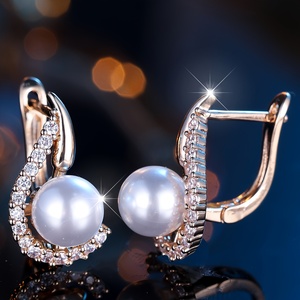 <span class=keywords><strong>ANGOL</strong></span> - Paire de boucles d'oreilles classiques et polyvalentes pour femmes, idéales pour les amies - Product Image 2