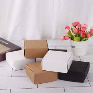 <b>Empty</b> Mini Kraft Square Paper Carton Folding Gift <b>Boxes</b> for Food Grade Noodle Packaging Custom Logo Recyclable Stamping Printed - Product Image 5