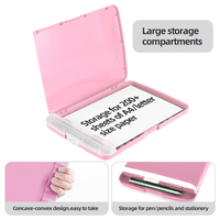 Portapapeles Plegable SHLAN, Tamaño Carta, Material Plástico PP, para Almacenar Documentos, Cuadernos, Archivos Portátiles con Bolsillos