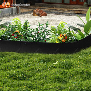 Bordure de jardin rectangulaire moderne en métal galvanisé noir de 8 pouces, 6 pièces, bordure robuste pour pelouse extérieure, aménagement paysager - Product Image 2
