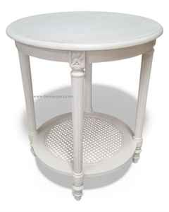 Table console en bois massif avec accents en rotin Mobilier classique design d'Indonésie - Product Image 1