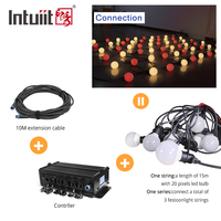 Guirlande lumineuse LED extérieure étanche 15m 20 pixels RGBW, matrice de lumière pour paysage, contrôle DMX512, en alliage d'aluminium pour scène