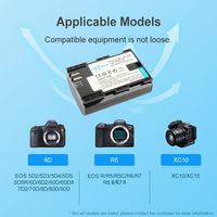 Batería Digital LP-E6 Completamente Decodificada para Cámaras Canon EOS R5, R6, 7D, 5D2, 5D3 Mark III, 6D, 80D, 70D, 5DS R, 0D, 5D4 SLR