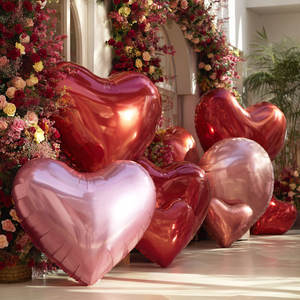 Гигантский надувной зеркальный шар в форме сердца, металлический блестящий воздушный шар, ПВХ плавающий шар, украшение для вечеринки, оптовая продажа на заказ - Product Image 2