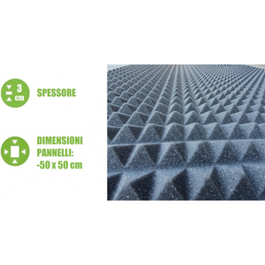 Kim tự tháp âm thanh hấp thụ 50x50xh3 cm mở rộng <span class=keywords><strong>Polyurethane</strong></span> Acoustic bọt tấm cho nhà kho cách nhiệt loại gỗ - Product Image 1