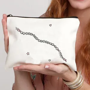 Bolsa de Cosméticos y Maquillaje de Lona con Cierre de Cremallera y Estampado de Carta de Amor, Organizador de Artículos de Aseo para Viaje, Almacenamiento <span class=keywords><strong>Harry</strong></span>'s House - Product Image 1