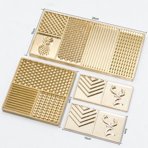 Molde de latón para cubitos de hielo con diseño de sello, personalizado, de 4x4 pulgadas, para hacer cubitos de hielo DIY para whisky - Product Image 1