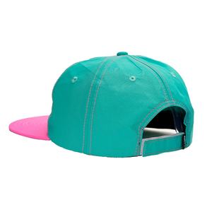 Casquette Snapback en nylon non structurée avec logo brodé personnalisé à 5 panneaux et patch en caoutchouc - Product Image 5