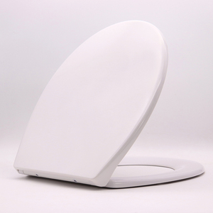 Ensemble de couvercle de siège de toilette rond blanc de haute qualité européen, à un bouton, à dégagement rapide, forme O, universel, fermeture lente - Product Image 1