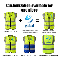 Logo personnalisé OEM ODM Usine de vente en gros Certifié ANSI Classe 2 EN ISO 20471 Imperméable Multi-poches Haute visibilité Réfléchissant Bleu