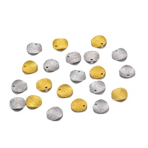 10 PCS Anting Perhiasan Bulat Tidak Beraturan dari Kuningan Mentah untuk Liontin Kalung Buatan Tangan - Product Image 1