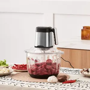 2023 New Design 2L 3L 4L 5L Small Meat Chopper Best Home Kitchen Food Cheap Stainless Steel Glass Electric Meat Grinder For Sale