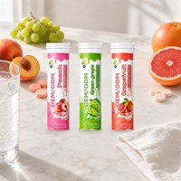 Comprimés Effervescents Xuhuang Vitamine C B3 B12 Pêche Raisin Vert Pamplemousse 21 Comprimés 84g OEM ODM Marque Privée Vente en Gros