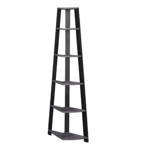 HMS 71 legno Espresso libreria ad angolo a cinque livelli durevole MDF mobili da soggiorno per casa ufficio camera da letto archiviazione del libro - Product Image 3