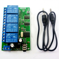 AD22B04 DC 12V 4ch MT8870 DTMF Dekoder Sinyal Nada Telepon Modul Sakelar Relay Kontrol Jarak Jauh untuk LED Motor PLC Rumah Pintar