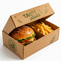 Boîtes en papier personnalisées MAIBAO pour hamburgers, sandwichs, frites, en-cas de rue, emballages à emporter