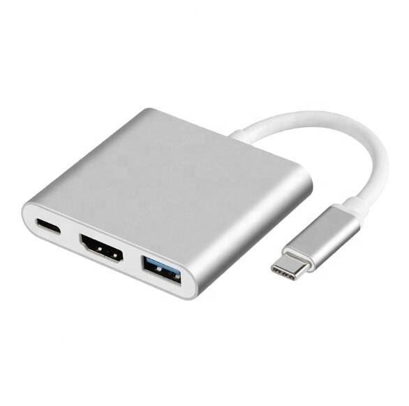 High Quality Best Selling Factory Attractive Price USB C to HDTV 4K USB 3.0 PD 3 in 1 Hub Type C 3 in 1 Adapter for Laptop PC