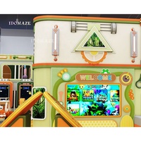 Aire de jeux intérieure commerciale personnalisée pour enfants, équipement de jeux souples avec piscine à balles, toboggans et jeux interactifs