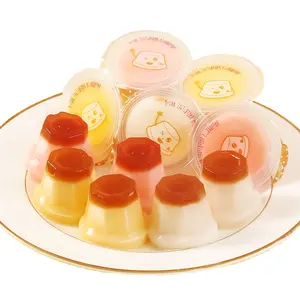 Jelly Pudding Assorted Fruity Flavors Low Fat Mixed Fruit Jelly Packaged in Cups