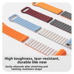 Bracelet magnétique 20 mm en caoutchouc bicolore respirant pour montre intelligente sportive pour IWatch séries 1 à 8 Ultra - Product Image 2