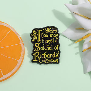 魔法咒语珐琅别针经典电影线条来自巫师书籍续集胸针翻领徽章惊险的暗黑破坏神珠宝粉丝礼物 - Product Image 2