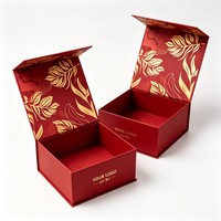 Boîte en papier pliable écologique magnétique personnalisée, logo de marque personnalisé, boîtes d'emballage en papier avec dorure à chaud et UV pour produits cosmétiques